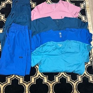 Assorted Women's Scrub Tops and Pants Set